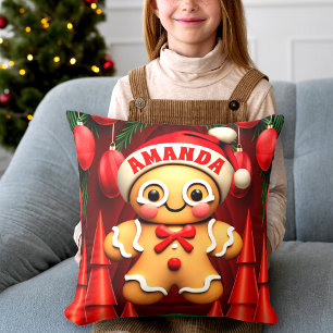 Coussin Pain d'épices Homme Noël Personnalisé Enfants