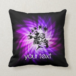 Coussin Paintball pourpre frais