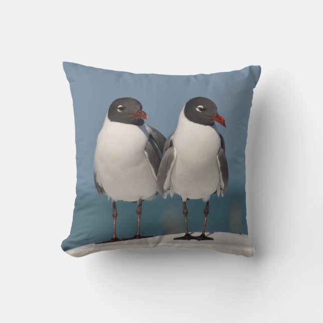 Coussin Pair of Black Headed Gulls (Recto)