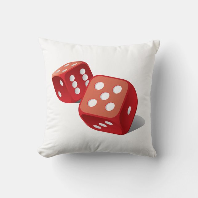 Coussin Paire amusante de dés (Recto)