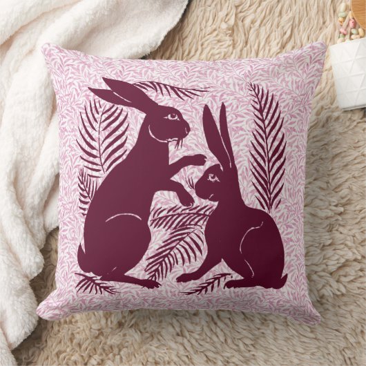 Coussin Paire Art nouveau de lapins De Morgan et Morris (Couverture)