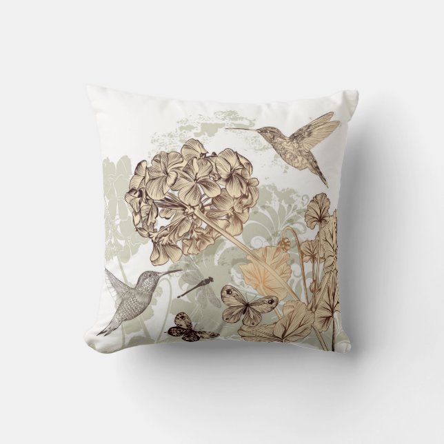 Coussin Paire de colibris (Recto)