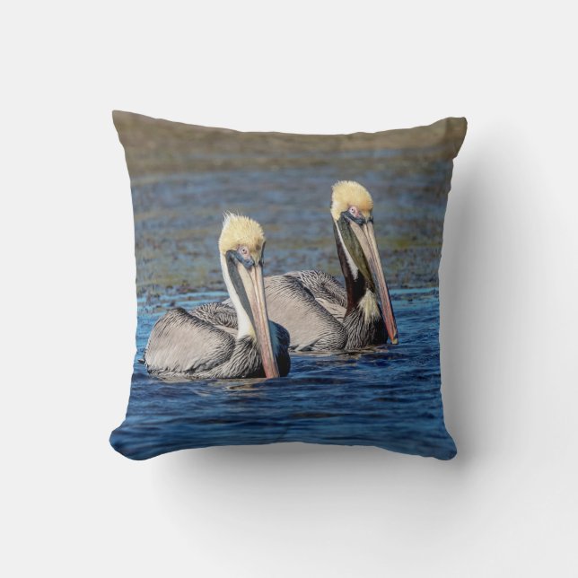 Coussin Paires de pélicans (Recto)