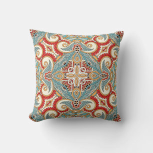 Coussin Paisley bandanna fleurie traditionnelle ornemental