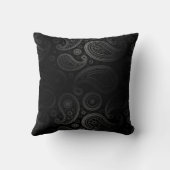 Coussin Paisley Deluxe| charbon noir (Verso)