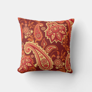 Coussin Paisley, fleurs : motif sans couture décorative