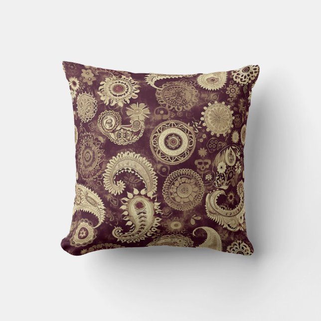 Coussin Paisley Steampunk Jeu d'oreiller (Recto)
