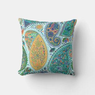 Coussin Paisley vintage floral motif ethnic seamless backg