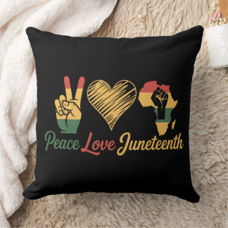 Coussin Paix Amour Juneteenth