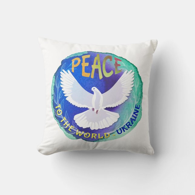 Coussin Paix au monde - Ukraine (Recto)