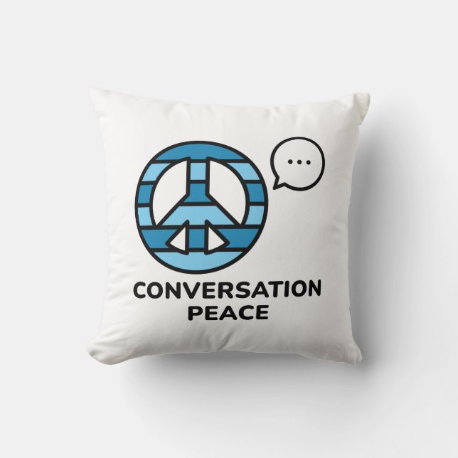 Coussin Paix de la conversation (Recto)