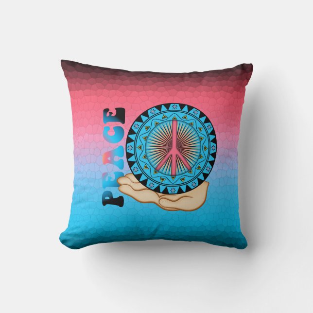 Coussin Paix ~ Soleil (Recto)