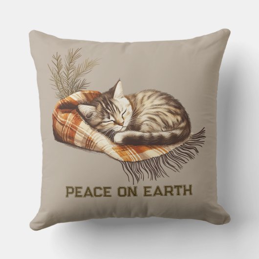Coussin Paix sur Terre Couverture Kitten Dormir (Verso)