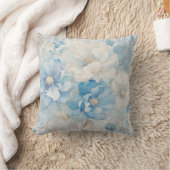 Coussin Pale Blue and White Floral (Couverture)