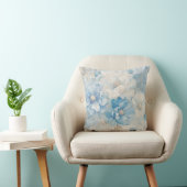 Coussin Pale Blue and White Floral (Chaise)