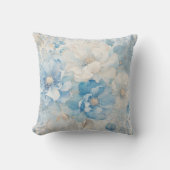 Coussin Pale Blue and White Floral (Recto)