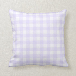 Coussin Pale Lavender Basic En vichy À damiers Motif
