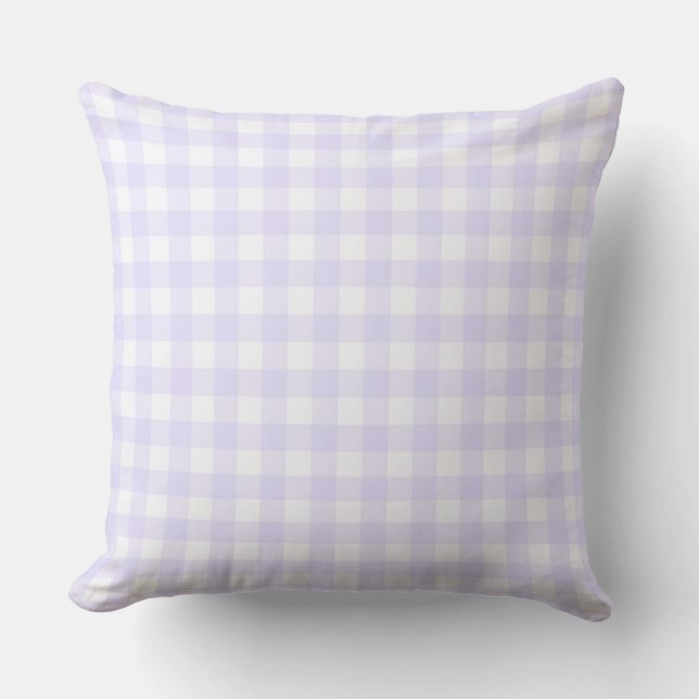 Coussin Pale Lavender Basic En vichy Motif Grande version (Recto)