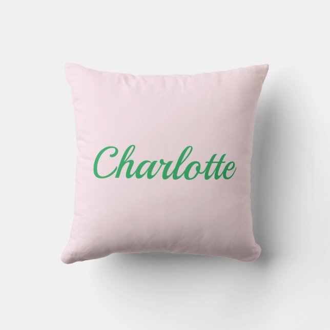 Coussin Palm Beach Preppy Personalized Name Throw Pillow  (Verso)