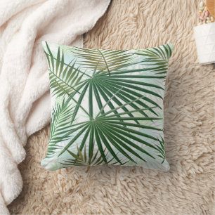Coussin Palm Feuille  Tropical Jungle Motif