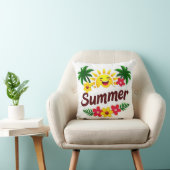 Coussin Palm Trees and Sunshine Cushion (Chaise)