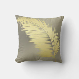 Coussin Palm Tropical d'or feuille