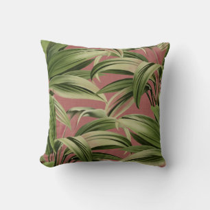 Coussin Palme tropicale vintage