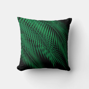 Coussin Palmettes tropicales sur le ciel foncé