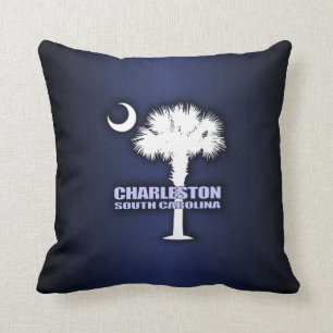 Coussin Palmetto de Sc et croissant (Charleston)