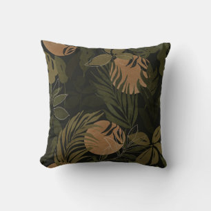 Coussin Palmier de Lune Tropicale : Motif de nuit