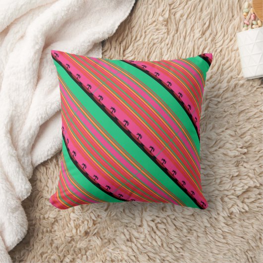 Coussin Palmier exotiques en diagonale (Couverture)
