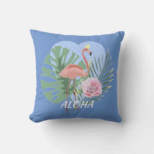 Coussin Palmier rose Flamant rose (Recto)