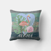 Coussin Palmier rose Flamant rose (Verso)