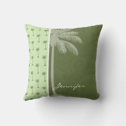 Coussin Palmier ; Tropical (Verso)