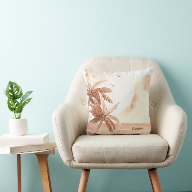 Coussin Palmier Tropical Rustique (Chaise)