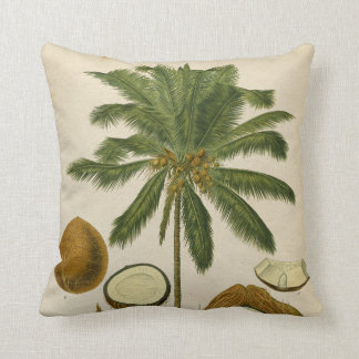 Coussin palmier tropical vintage