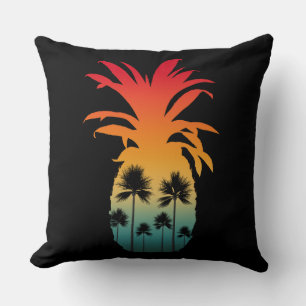 COUSSIN PALMIERS AU COUCHER DE SOLEIL À L'ANANAS CALIFORNI