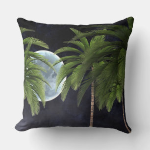 Coussin Palmiers contre la lune