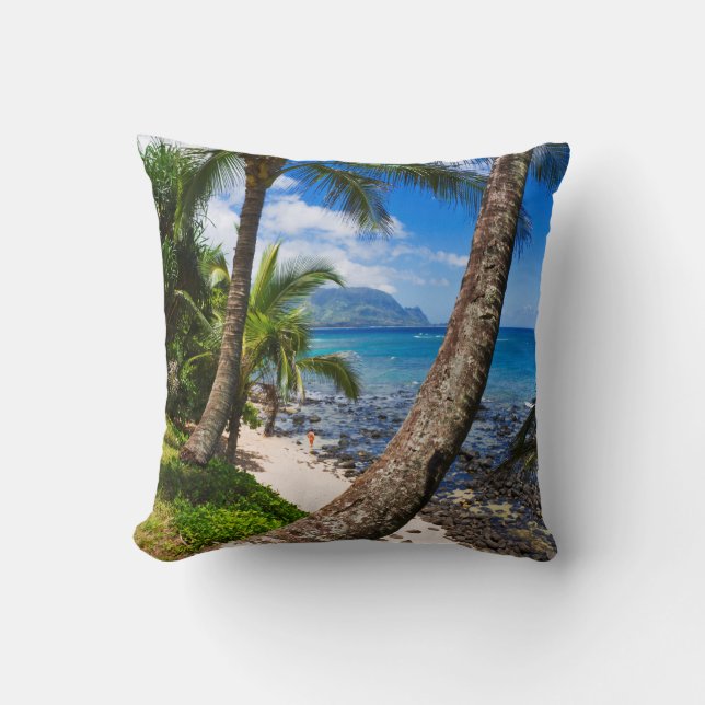Coussin Palmiers le long de la plage de Hideaways (Recto)