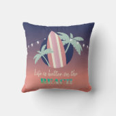 Coussin Palmiers, Surf, Plage String Lights (Verso)