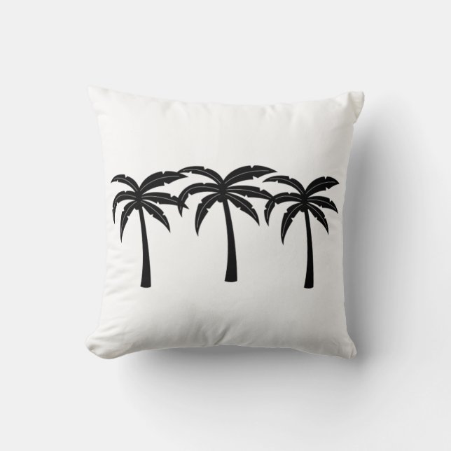 Coussin Palmiers tropicaux (Recto)