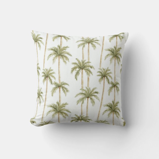 Coussin Palmiers tropicaux (Recto)