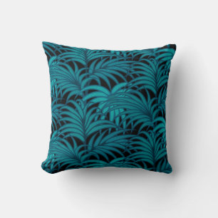Coussin Palmiers tropicaux de nuit feuilles