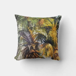 Coussin Palmiers tropicaux Peinture originale