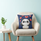 Coussin Panda à l'aquarelle adorable avec coeurs Enfants (Chaise)