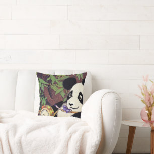 Coussin Panda à l'heure