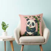 Coussin Panda Adorable Enlaçant du Bambou Dessin Animé Mig (Chaise)