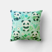 Coussin Panda Bear Motif Vert Imprimer (Verso)