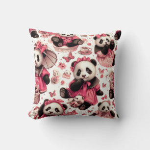 Coussin Panda bébé vintage mignonne sans joint