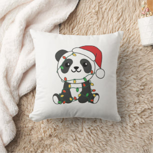Coussin Panda Christma Winter Animals Pandas